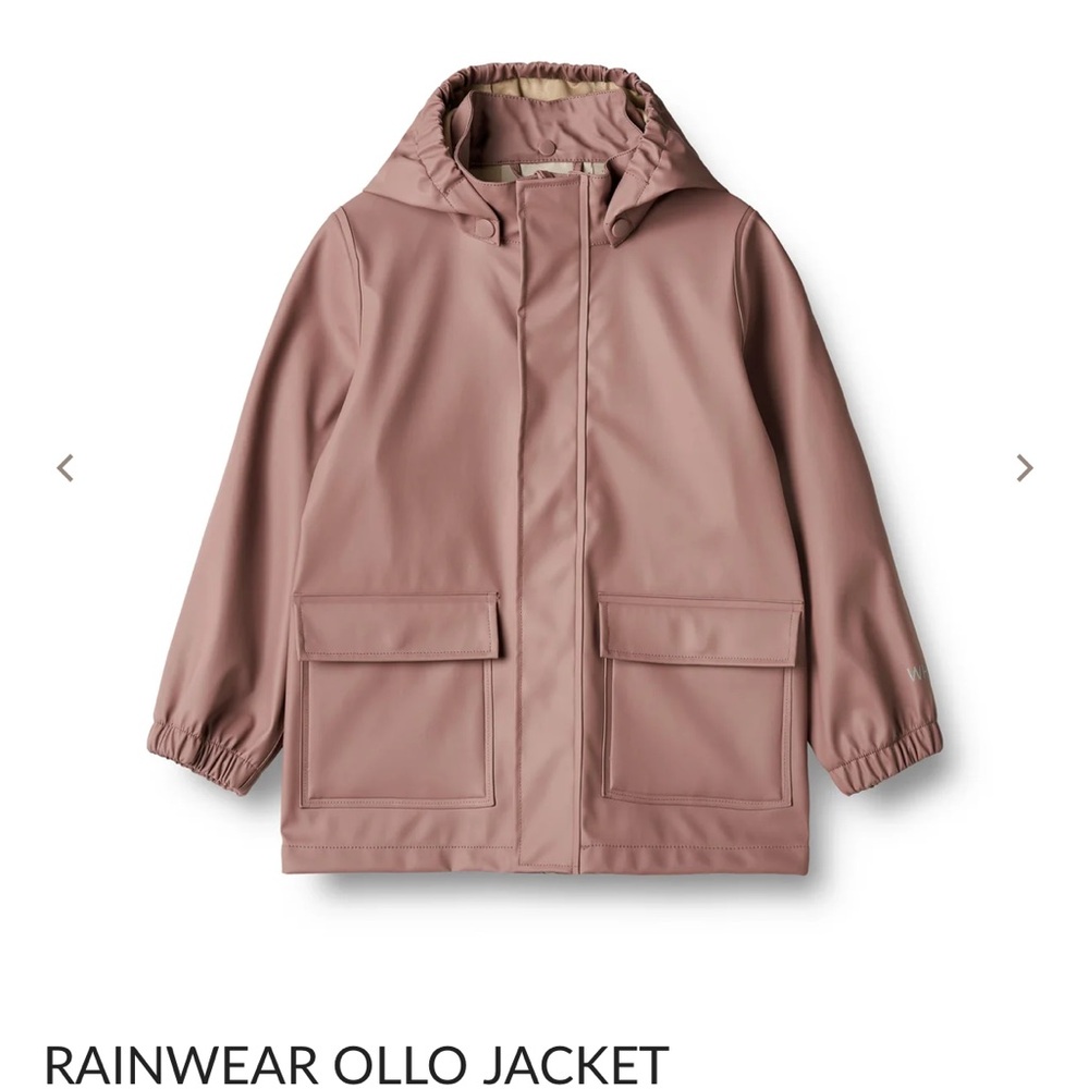 Wheat Kids Rain Jacket & Pants in Dusty Rose